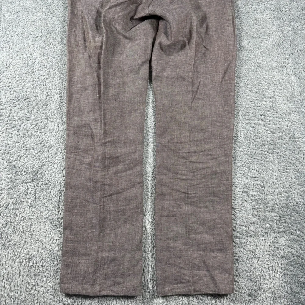 Baird McNutt Linen Pants Slim Fit Flat Front Trousers Mens 30x30 Murano